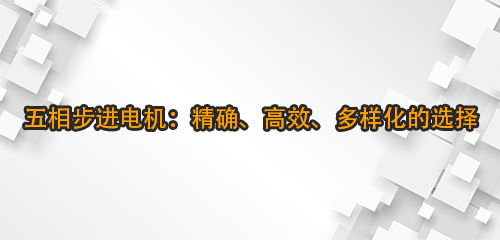 五相步進電機：精確衍肥、高效、多樣化的選擇