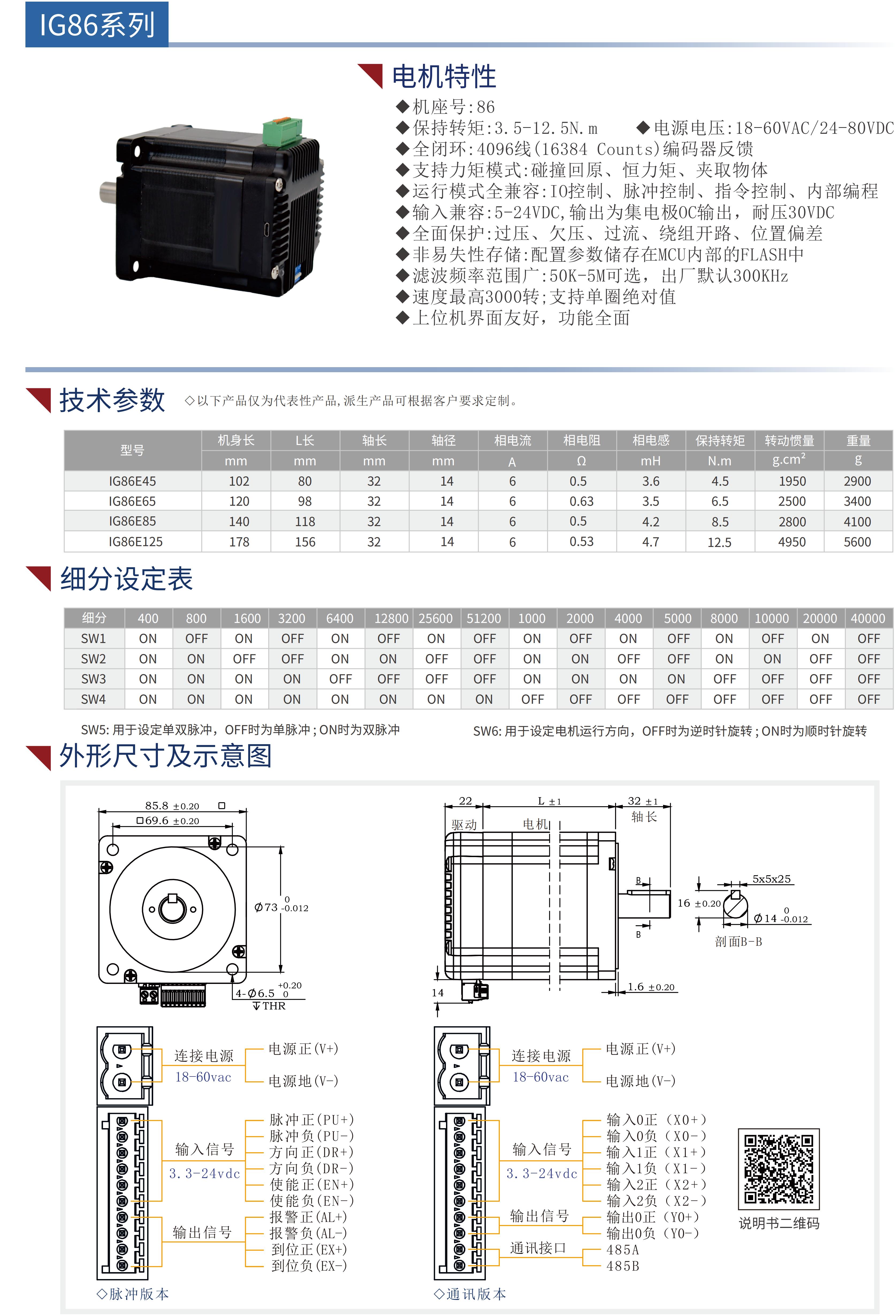 IG系列86集成式步進伺服電機(閉環(huán))